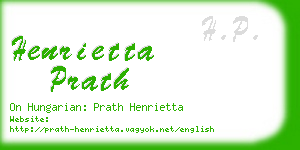 henrietta prath business card